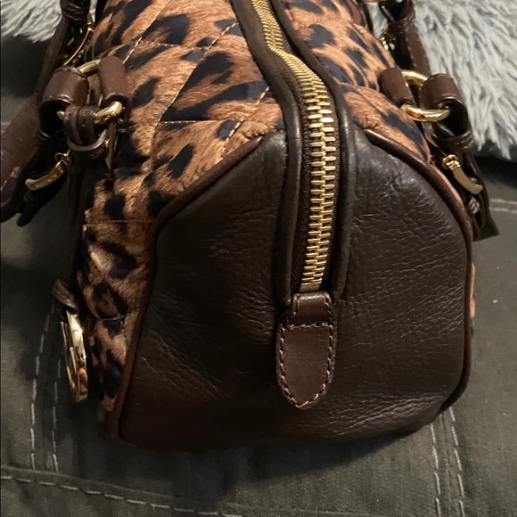 NWOT Michael Michael Kors Brown Leopard Mini Satchel bag - Picture 8 of 8